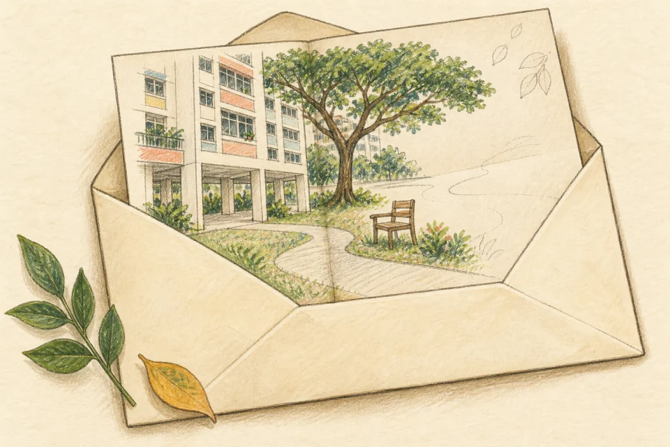 An unsigned envelope, a neighbourhood sketch and an empty chair: the beginning of The Unfinished Afternoon.